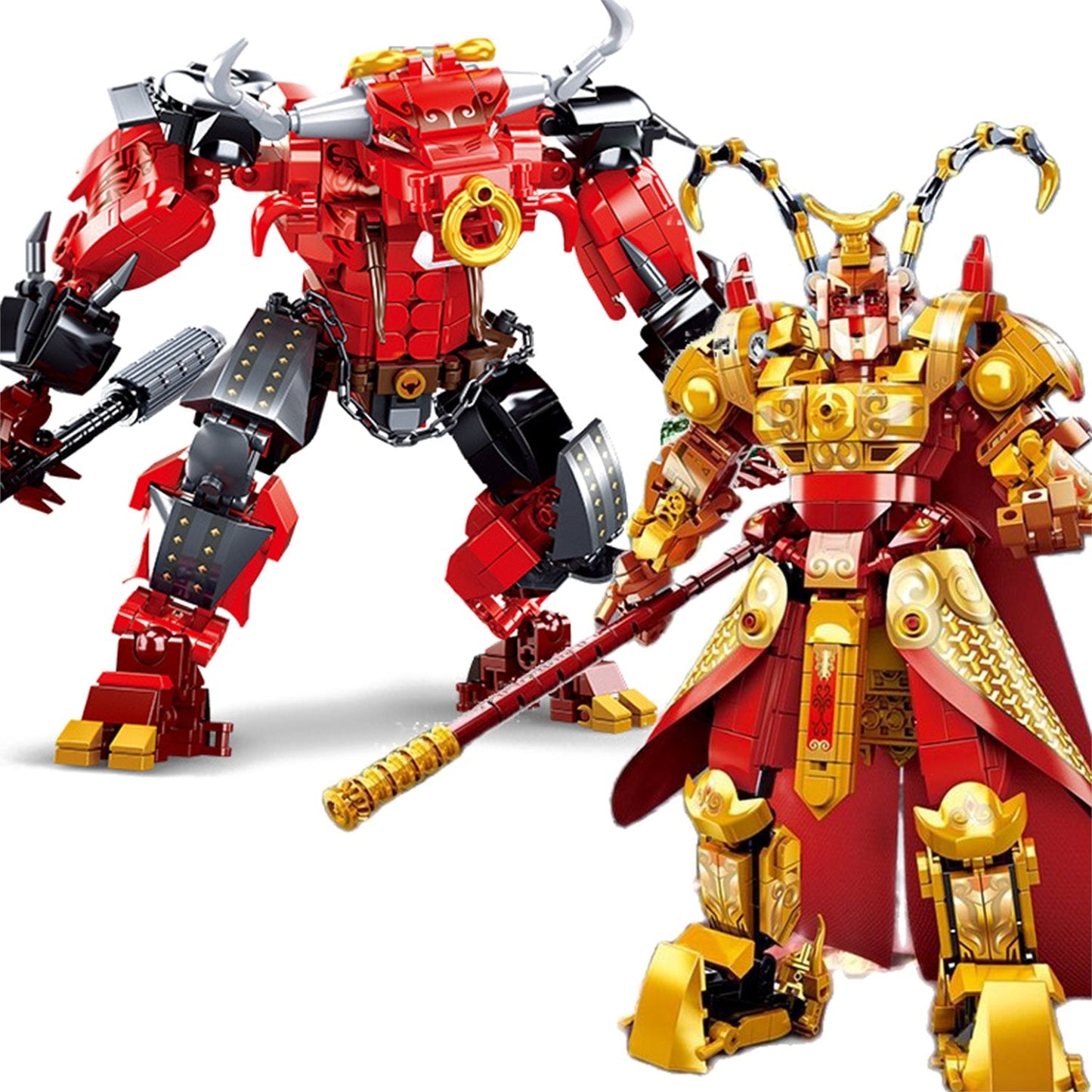 Wukong Monkey Bull Pig Mecha Warriors Building Blocks