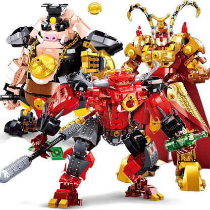 Wukong Monkey Bull Pig Mecha Warriors Building Blocks