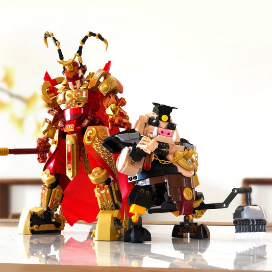 Wukong Monkey Bull Pig Mecha Warriors Building Blocks
