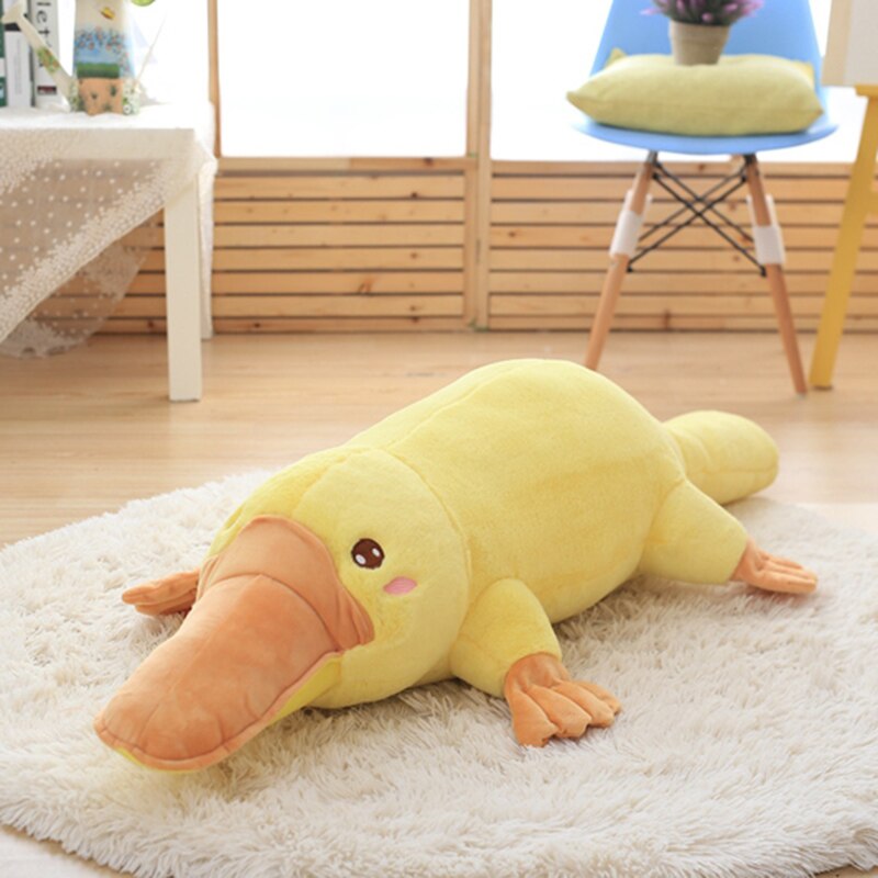 Yellow Kawaii Long Snuggly Platypus Plushie