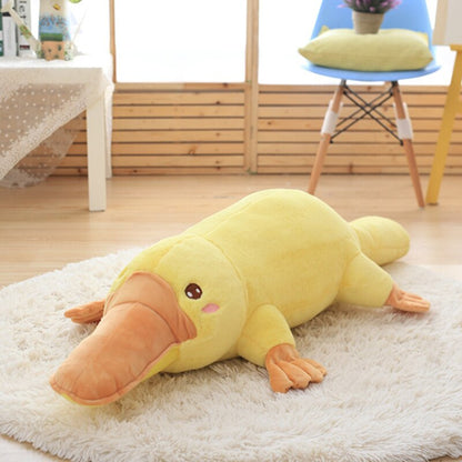 Yellow Kawaii Long Snuggly Platypus Plushie