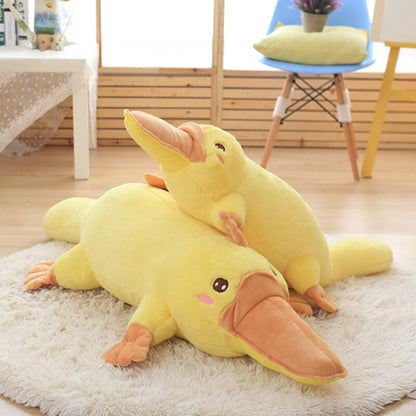 Yellow Kawaii Long Snuggly Platypus Plushie