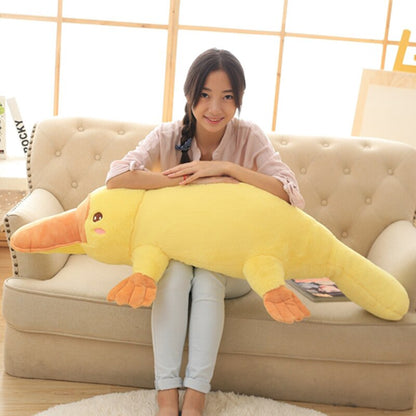 Yellow Kawaii Long Snuggly Platypus Plushie