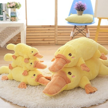 Yellow Kawaii Long Snuggly Platypus Plushie