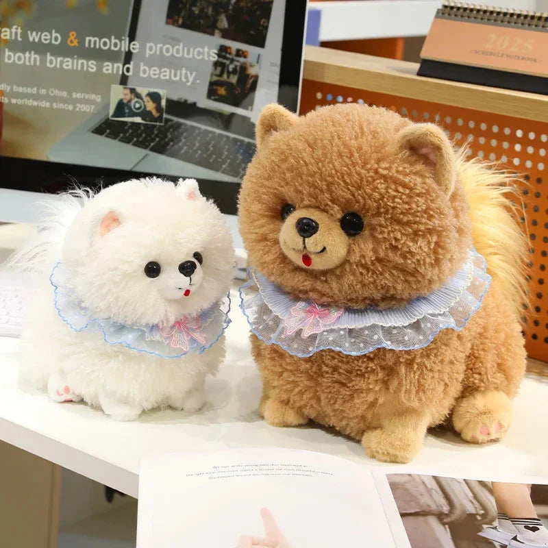 Yumi and Koji the Pomeranian Dog Plushies