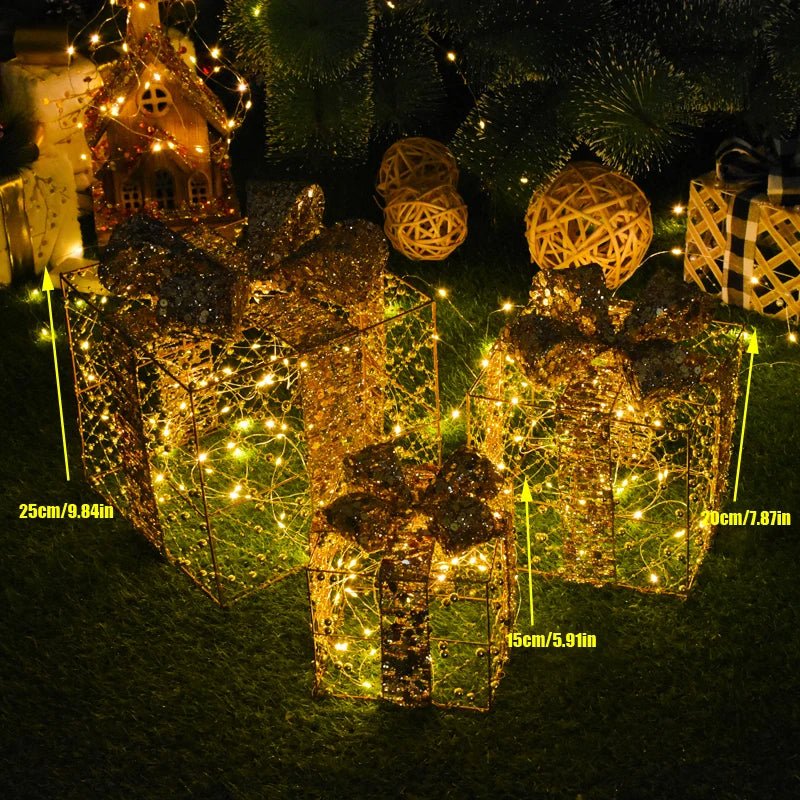 LED Christmas Christmas Tree, Snowman or Gift Box Decoration – Snowman & Fawn Tree Decorations, Perfect Holiday Ornaments & New Year Gifts