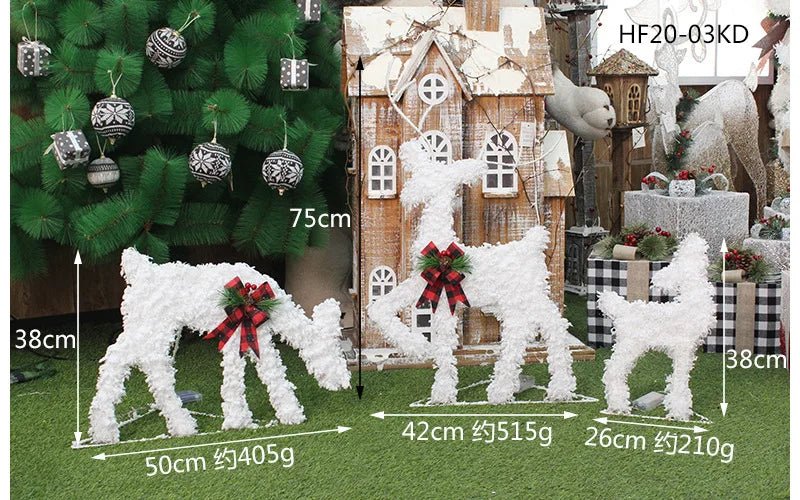 LED Christmas Christmas Tree, Snowman or Gift Box Decoration – Snowman & Fawn Tree Decorations, Perfect Holiday Ornaments & New Year Gifts