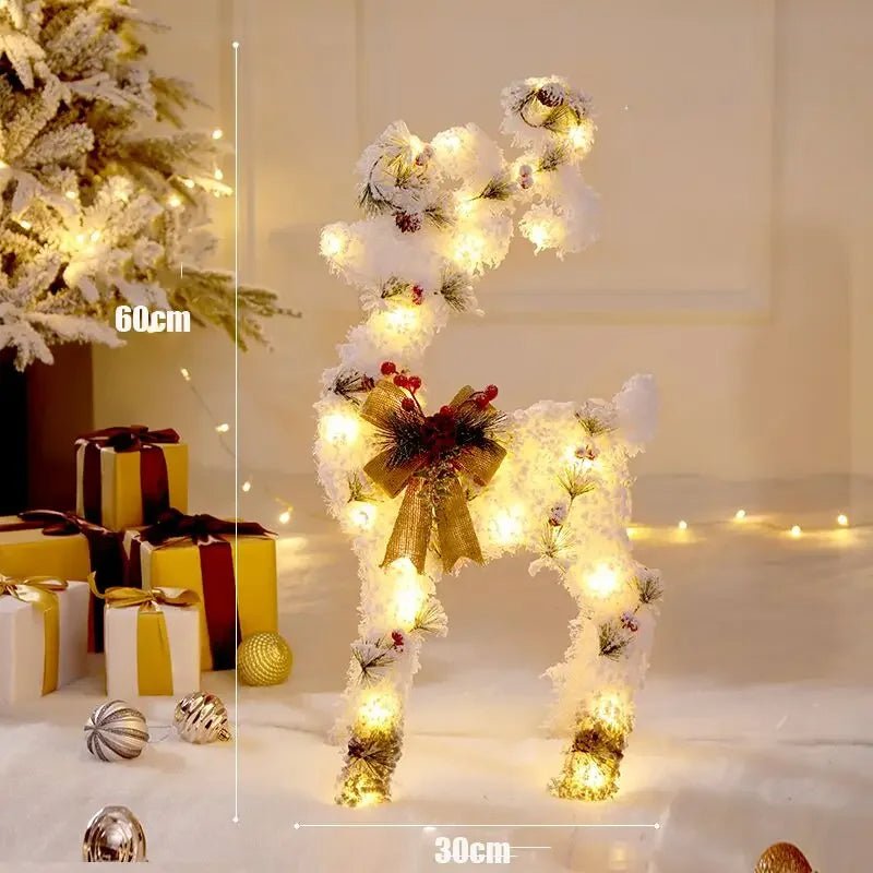 LED Christmas Christmas Tree, Snowman or Gift Box Decoration – Snowman & Fawn Tree Decorations, Perfect Holiday Ornaments & New Year Gifts