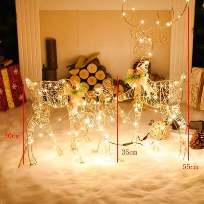 LED Christmas Christmas Tree, Snowman or Gift Box Decoration – Snowman & Fawn Tree Decorations, Perfect Holiday Ornaments & New Year Gifts
