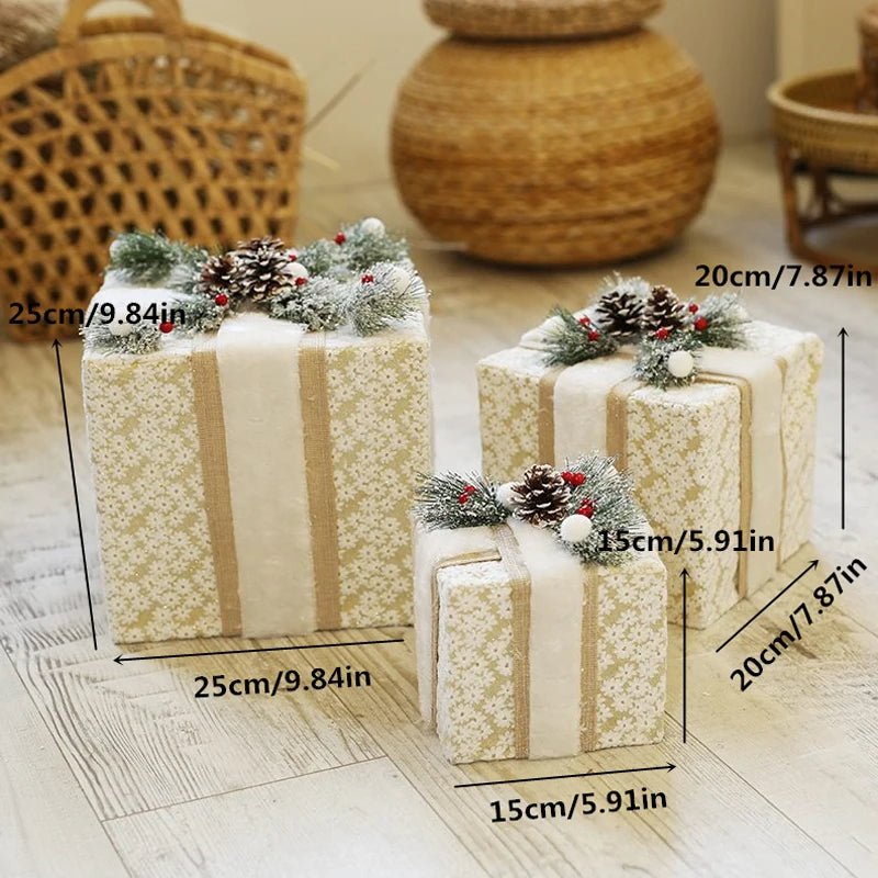 LED Christmas Christmas Tree, Snowman or Gift Box Decoration – Snowman & Fawn Tree Decorations, Perfect Holiday Ornaments & New Year Gifts