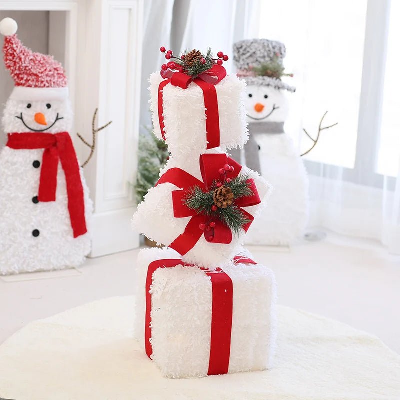 LED Christmas Christmas Tree, Snowman or Gift Box Decoration – Snowman & Fawn Tree Decorations, Perfect Holiday Ornaments & New Year Gifts