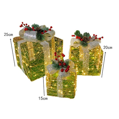 LED Christmas Christmas Tree, Snowman or Gift Box Decoration – Snowman & Fawn Tree Decorations, Perfect Holiday Ornaments & New Year Gifts