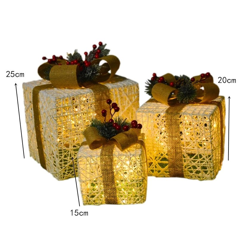 LED Christmas Christmas Tree, Snowman or Gift Box Decoration – Snowman & Fawn Tree Decorations, Perfect Holiday Ornaments & New Year Gifts