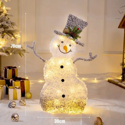 LED Christmas Christmas Tree, Snowman or Gift Box Decoration – Snowman & Fawn Tree Decorations, Perfect Holiday Ornaments & New Year Gifts