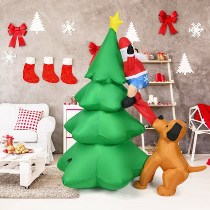 LED Inflatable Christmas Tree with Fan - Inflatable Christmas Decor with LED Light