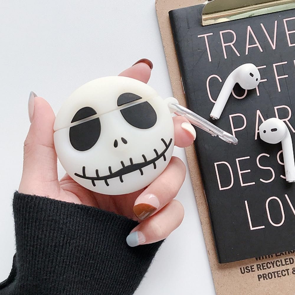 Luminous Skull AirPods Case - Glows in the dark Nightmare Before Christmas Airpods Case