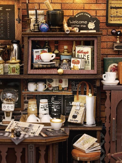 Magic Coffee Shop DIY Miniature House Kit