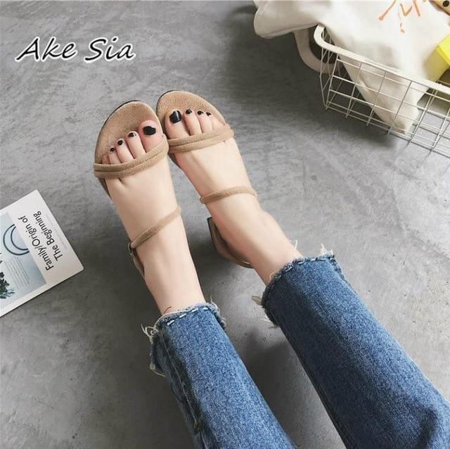 new Flat outdoor slippers Sandals foot ring straps beaded Roman sandals