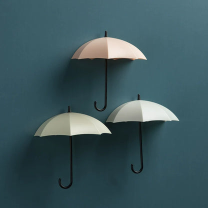 Cute Umbrella Wall Hook - No-Drill Key & Coat Hanger