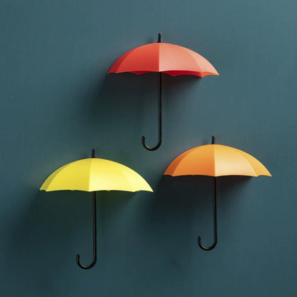 Cute Umbrella Wall Hook - No-Drill Key & Coat Hanger