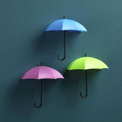 Cute Umbrella Wall Hook - No-Drill Key & Coat Hanger