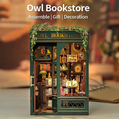 Owl Bookstore DIY Book Nook Kit | Mini Bookstore Series