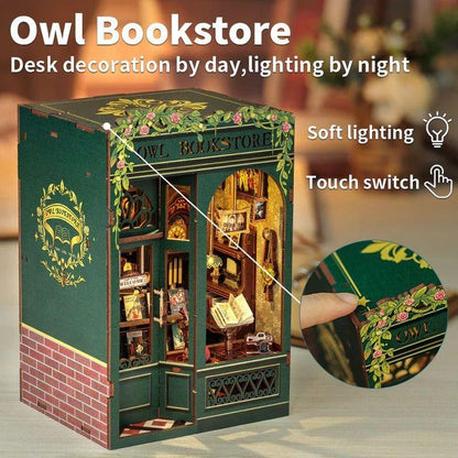 Owl Bookstore DIY Book Nook Kit | Mini Bookstore Series