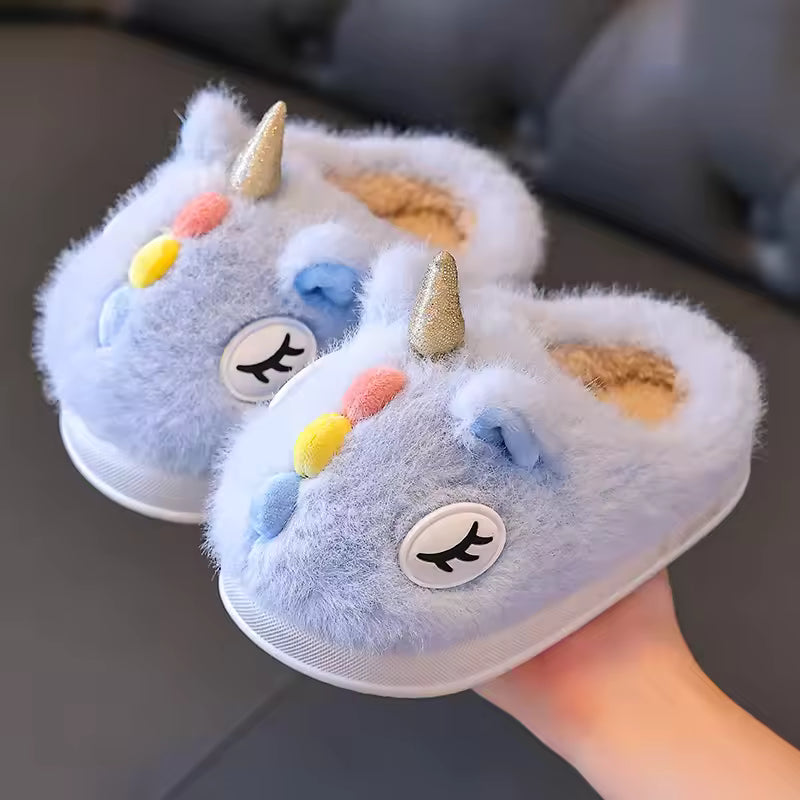 Plush Unicorn Slippers
