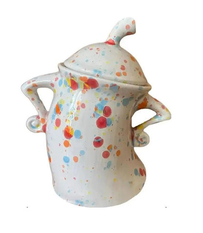 Quirky Akimbo Style Attitude Jar  – Hipster-Inspired Resin Canister for Candy, Kitchen Storage, or Whimsical Christmas Décor