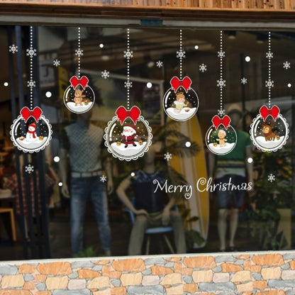 Removable Christmas Glass Stickers - Removable Self Adhesive Wall Stickers
