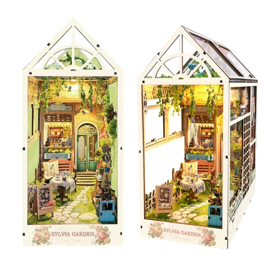 Sylvia Garden DIY Book Nook Kit | 3D Wooden Puzzle Bookend