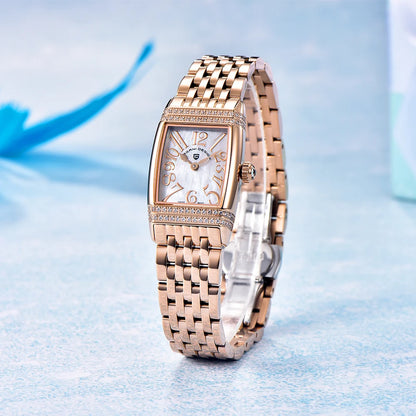 Rose Gold Exotic Premier Designer Swiss Quartz Women Watch