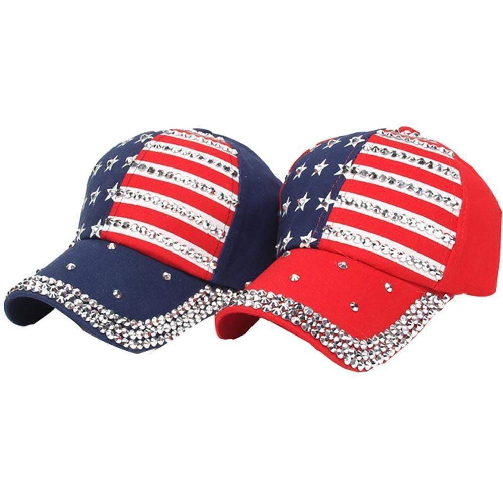 Women Men American Flag Baseball Cap Snapback Hip Hop Flat Hat