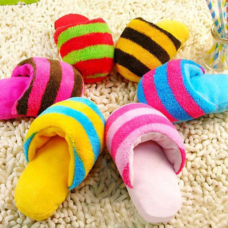 Pet Puppy Toy Slipper Chew Plush