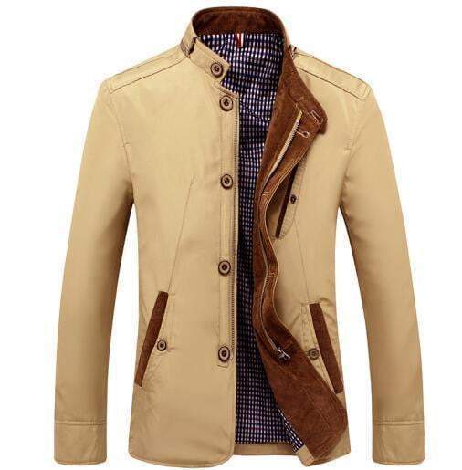 Slim Fit Thin Stand Button Casual Jacket