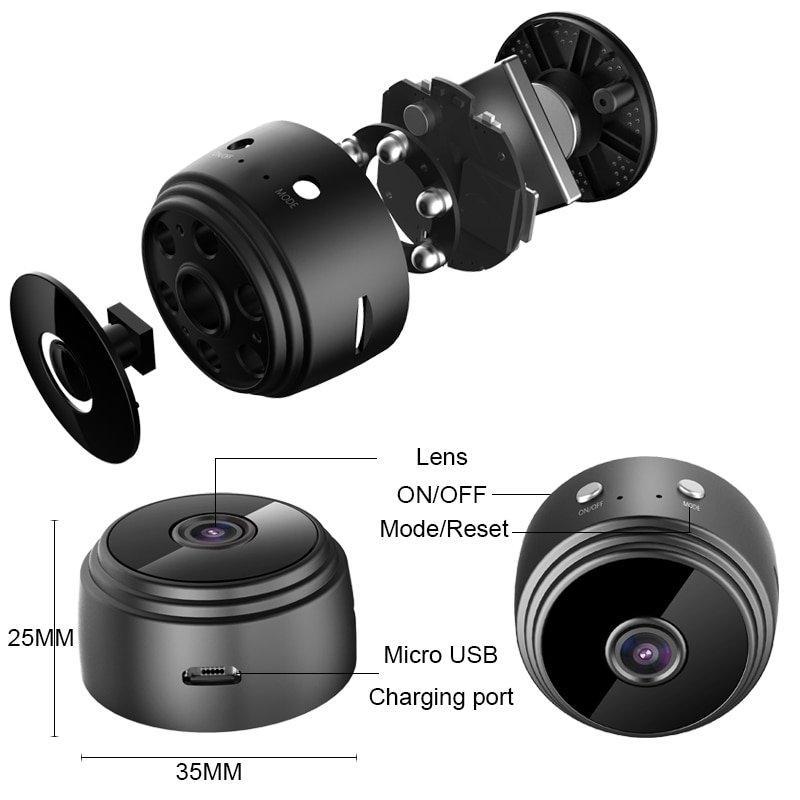 Mini WiFi Camera Night Vision HD 1080P Magnetic Adsorption With Gift Camera Holder