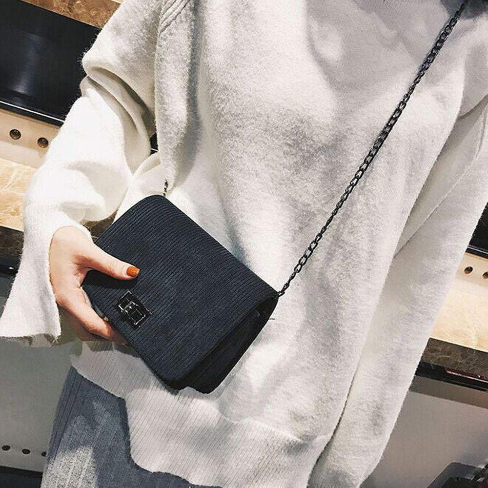 Quilted Chain Shoulder Crossbody Handbag