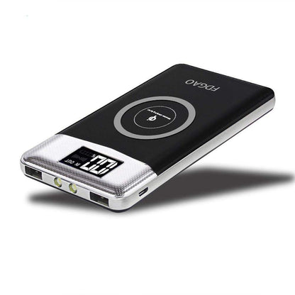 FDGAO Real 10000mAh Qi Wireless Power Bank Charger