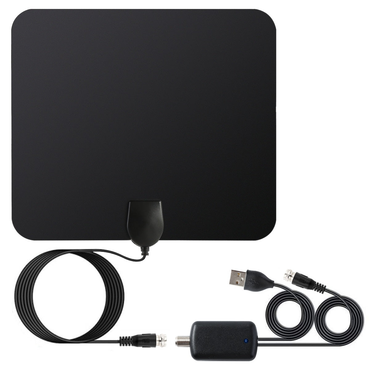 Hot Selling Indoor TV Antenna High Gain Amplifier HDTV Digital TV Signal Reception 80 Miles Range For DVB T DVB T2 Sat Receiver