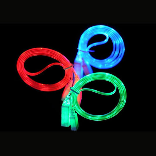 LED USB Cable - LED Flowing Visible Light Up Luminescent Smart Charge