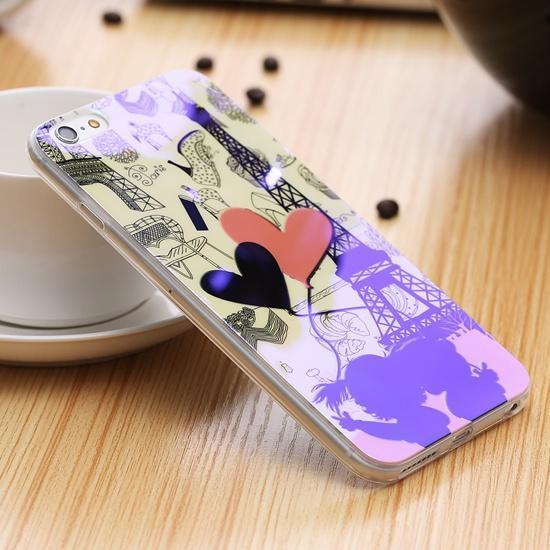 Blue Ray Light Phone Case - Modern Transparent iPhone Case