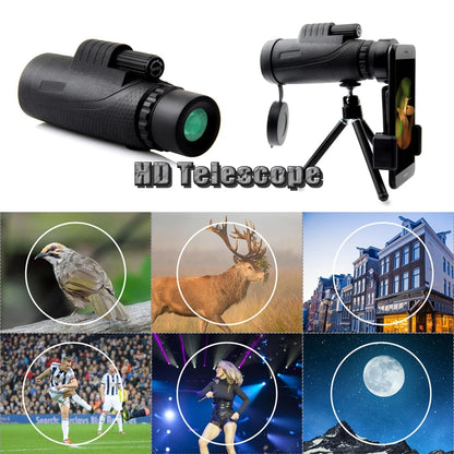 Waterproof 12x50 High Definition Monocular Telescope-bak4 Prism