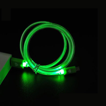 LED USB Cable - LED Flowing Visible Light Up Luminescent Smart Charge
