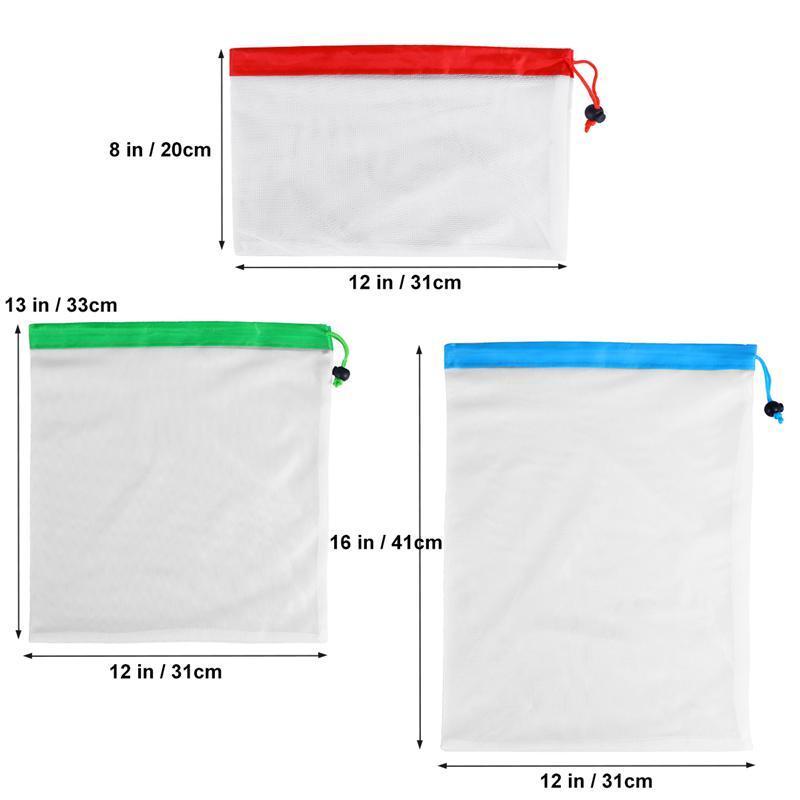 12Pcs Waste Free Reusable Produce Bags