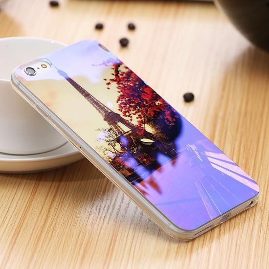 Blue Ray Light Phone Case - Modern Transparent iPhone Case
