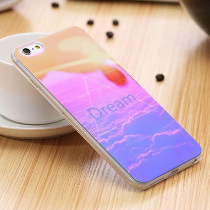 Blue Ray Light Phone Case - Modern Transparent iPhone Case