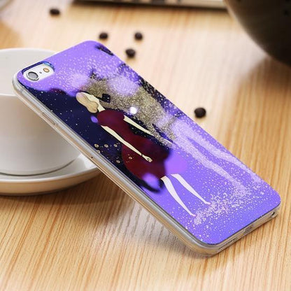 Blue Ray Light Phone Case - Modern Transparent iPhone Case