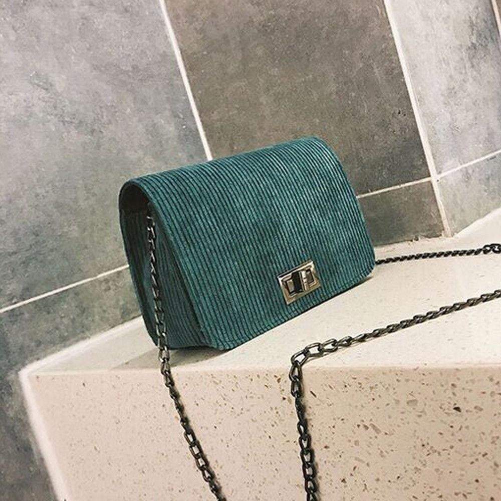 Quilted Chain Shoulder Crossbody Handbag