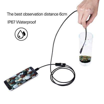 1M 5.5m/7mm Lens USB Endoscope Camera Waterproof Flexible Wire Snake Tube Inspection Borescope For OTG Compatible Android Phones