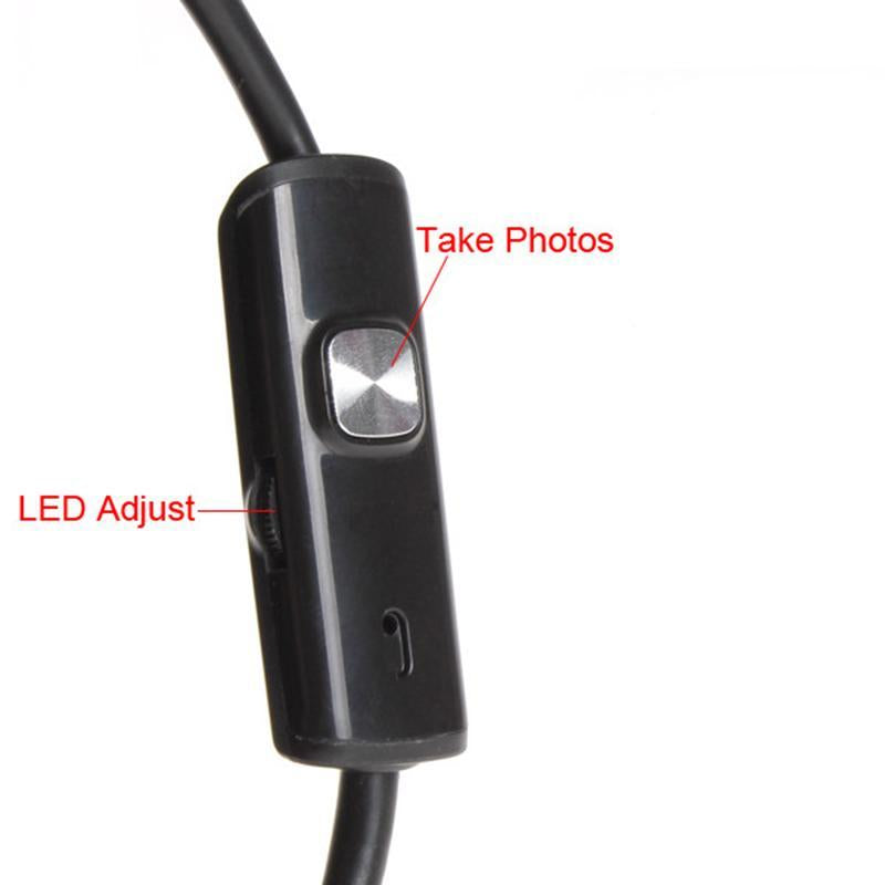 1M 5.5m/7mm Lens USB Endoscope Camera Waterproof Flexible Wire Snake Tube Inspection Borescope For OTG Compatible Android Phones